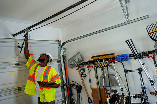 Professional Garage Door Roller Replacement technician working in Pinehurst, ID